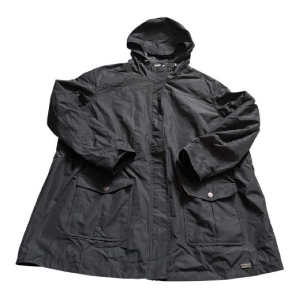 Natural Reflections Faux Fur Lined Hooded Parka Jacket - Black - 2X